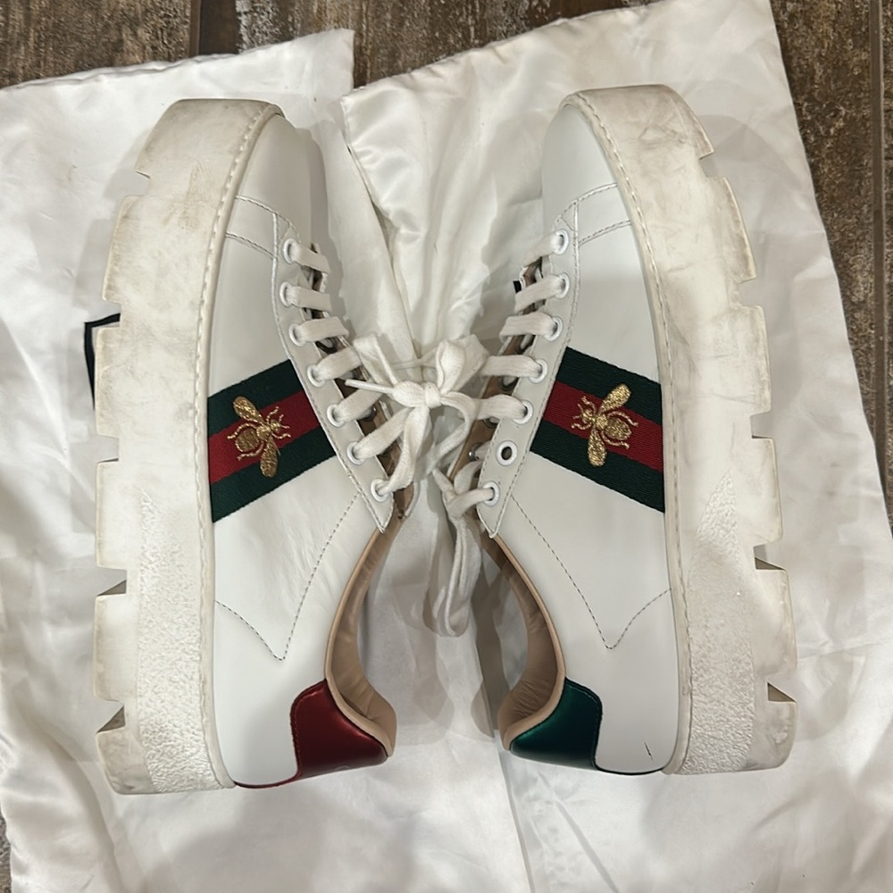Real Gucci ace platform sneaker